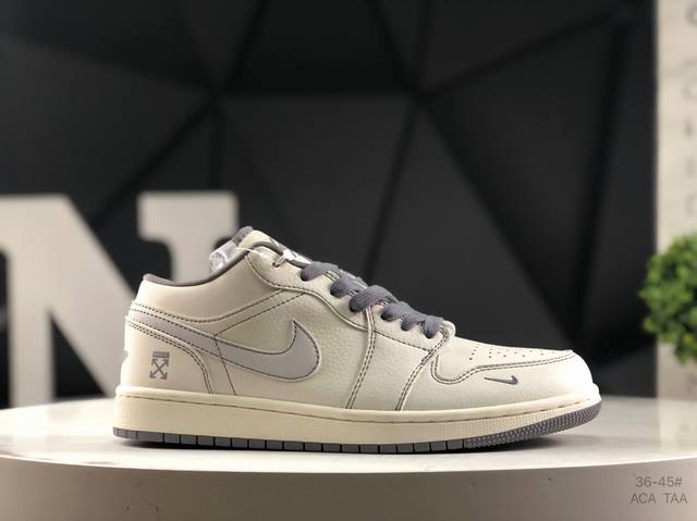 福利特价耐克 Nike Air Jordan 1 X Travis Scott Aj1倒勾 乔一倒钩 耐克 低帮文化篮球鞋 完美品质出货 细节如图所示 鞋面切割