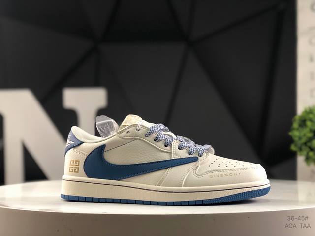 福利特价耐克 Nike Air Jordan 1 X Travis Scott Aj1倒勾 乔一倒钩 耐克 低帮文化篮球鞋 完美品质出货 细节如图所示 鞋面切割