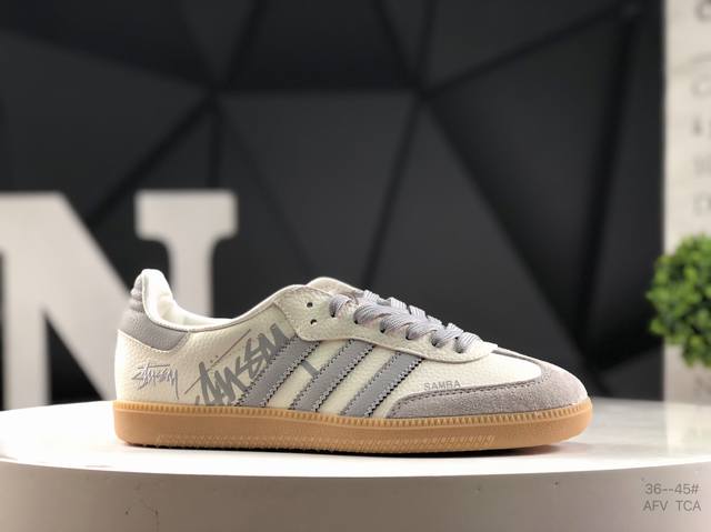阿迪达斯 三叶草Rich X Adidas Originals Samba Handball Spezial 桑巴舞系列绅士德训足球风百搭低帮休闲运动板鞋 绿色