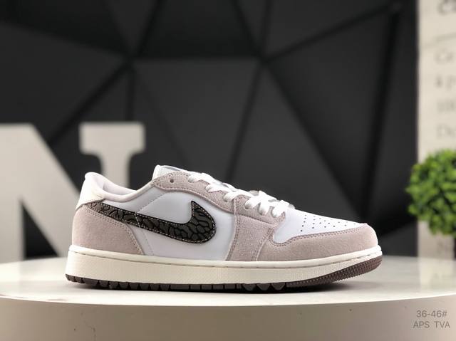 真标带半码Air Jordan Aj1 Low Golf 完美零毛边处理 原厂内置全掌气垫 价格P定位良心 几十个配色陆续出 平台专用代工流水线出品 一眼公司既