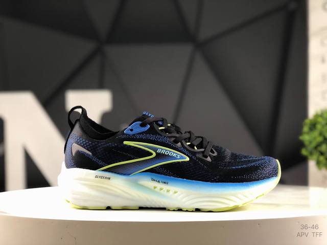 布鲁克斯 Brooks Glycerin Max 布鲁克斯 男子缓震马拉松慢跑鞋 #广东超临界大底 原楦原纸板 客供原厂材料开发 极致一眼正品既视感 细节如图所