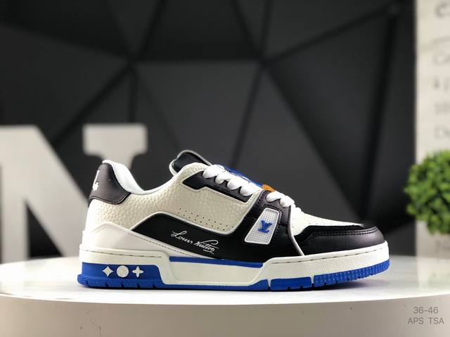Lv 路易威登 Louis Vuitton Trainer Sneaker Low休闲运动文化百搭篮球板鞋尺码：如图所示 Aps Tsa