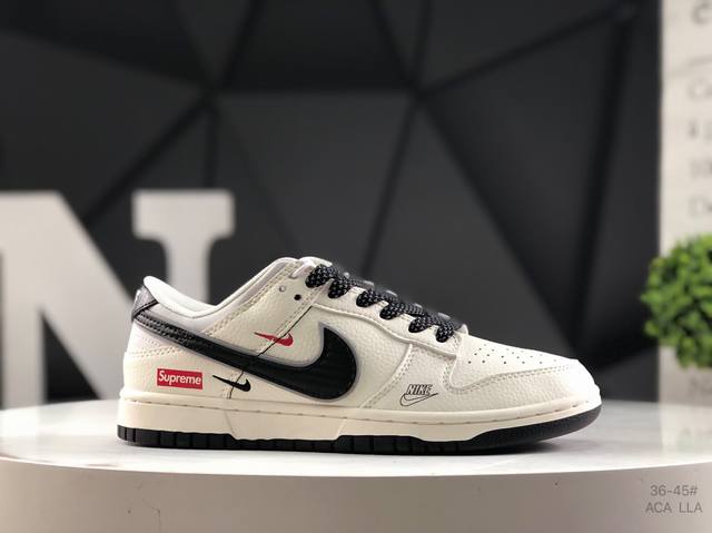 海外爆款限量发售！耐克 Nike Sb Dunk Low“ Supreme联名 经典黑碳纤纹” 周年高端定制 低帮休闲板鞋 定制鞋盒 大厂纯原品质出货 超高清洁