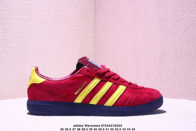 Spezial X Adidas Originals Warszawa 潮流复古休闲 低帮 板鞋 男女同款 红Xm0724Q222