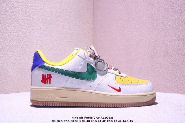 海外限量发售！公司级Nike Air Force 1 '07 Low “Un联名 多彩拼接”空军一号 低帮 运动鞋 休闲鞋 折边针车 工艺难度大 原楦头原纸板