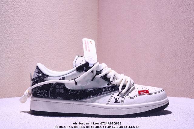 海外爆款限量发售！Travis Scott X Fragment Design X Jordan Air Jordan 1 Low Og Sp “Lv联名 黑帆