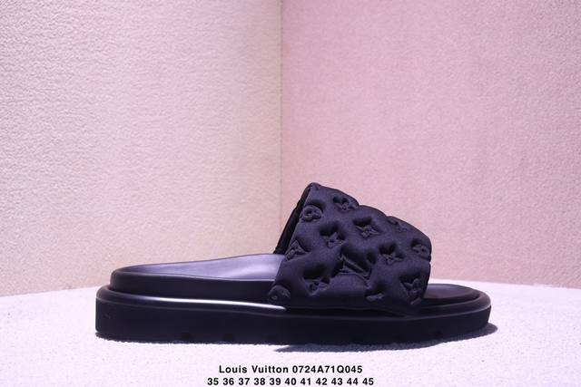 Lv Miami Damier 15配色版本 圆头一字拖鞋系列驴家 Louis Vuitton Oasis 经典系列 最新经典款拖鞋款式牛仔布 经典压花系列传承