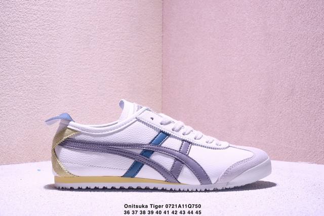 Onitsuka Tiger鬼塚虎 Mexico 66 ‘Diy’定制球鞋系列 皮革 蒸汽木偶 雾都恋人防滑耐磨透气轻便 低帮休闲鞋货号:1183C102-20