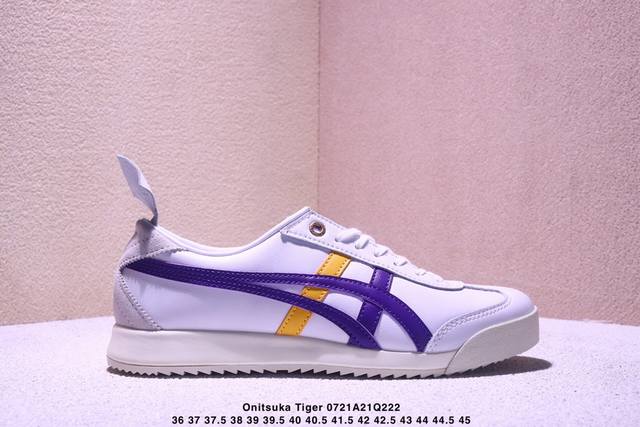Onitsuka Tiger鬼塚虎 Mexico 66 Ex 复古百搭运动 皮革耐磨 低帮 休闲城市通勤跑步鞋 男女同款 Xm0721Q222