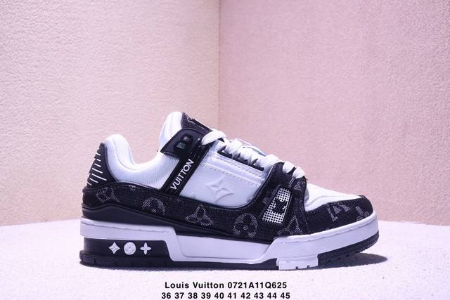 真标Louis Vuitton Trainer Sneaker Low 全新 Lv 路易威登 休闲运动文化百搭板鞋 尺码:36-45Xm0721Q625