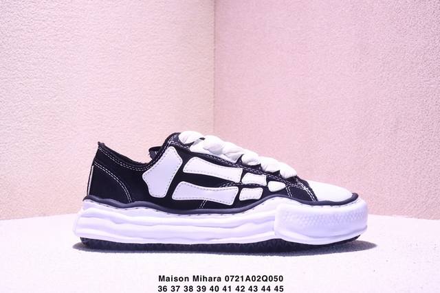 公司级Maison Mihara Yasuhiro X Mmy Amiri Skel-Top Low 圆头系带 低帮 帆布鞋 张艺兴 王一博 王嘉尔 同款鞋 合
