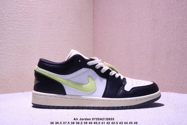 Air Jordan 1 Low 85 Fall League 低帮 黑白绿 Aj1 乔丹1代 Aj1 乔1 低邦 黑白绿 男女同款 乔丹篮球鞋系列 整双鞋选用