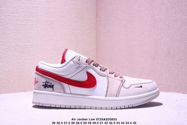 公司级 时尚元素X Jordan Air Jordan Low 倒勾 “Labubu联名''，经典黑白配色，融合了Travis Scott 独特的潮流风格，个性