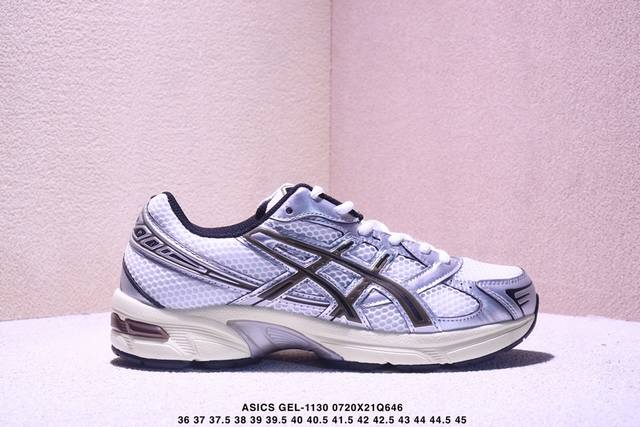 Asics 亚瑟士 新款情侣健步减震复古鞋Gel-1 男女时尚透气运动潮流耐磨休闲鞋 。选用网眼与皮革相接，复古而富有层次感。网布搭配银色金属感线条，虎爪 Lo