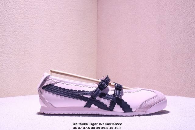 Onitsuka Tiger鬼塚虎 Mexico 66 Tgrs 时尚舒适玛丽珍 防滑透气轻便 低帮 生活休闲鞋 女款 粉色Xm0718Q222