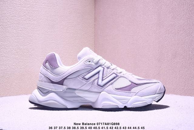 公司级New Balance 9060系列 新百伦 复古休闲运动慢跑鞋 鞋面大身由空间双格及磨砂鞋面拼接而生 采用大面积网眼以及麂皮材质覆盖鞋身 还原经典气质