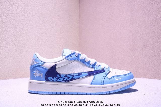 Travis Scott X Fragment Design X Jordan Air Jordan 1 Low Og Sp “Lv联名 苹果绿” 多方联名合作