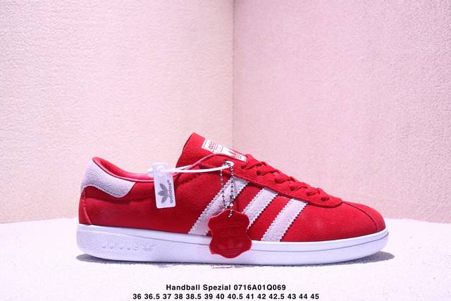 Adidas Handball Spezial阿迪达斯经典款 复古休闲板鞋全鞋采用反毛皮制作 牛筋耐磨大底 承载青春情怀的板鞋 经典三条杠装饰鞋侧 品牌辨识度清
