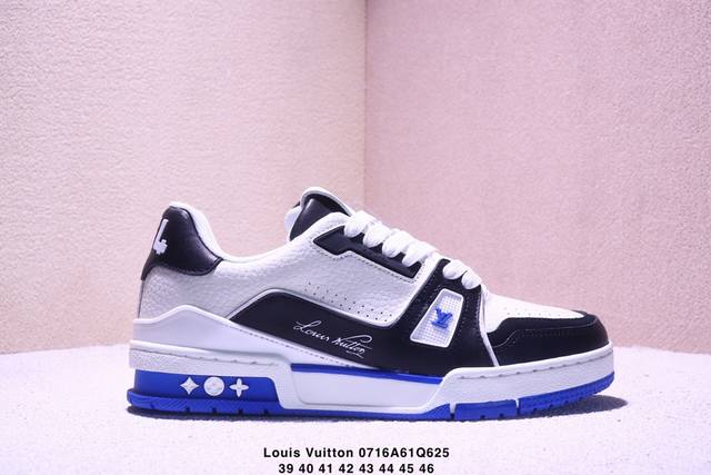 公司级Louis Vuitton Trainer Sneaker Low 全新 Lv 路易威登 休闲运动文化百搭板鞋 尺码:39-46Xm0716Q625