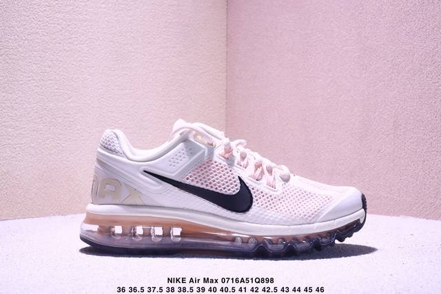 Nike Air Max 2013 耐克复古透气网布全掌气垫 缓震跑步鞋 #搭配全掌式 Max Air 气垫为步伐注入充沛活力 半透明中底和外底为整体造型画龙点