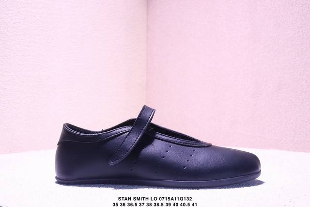 公司级阿迪达斯Stan Smith Lo Ballet W一字带扣玛丽珍款单鞋2025新款女复古潮流休闲百搭芭蕾平底德训鞋货号:Jq6939货号:36 36.5