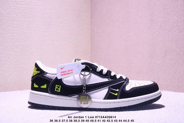 海外爆款限量发售！Travis Scott X Fragment Design X Jordan Air Jordan 1 Low Og Sp “芬迪联名 小怪