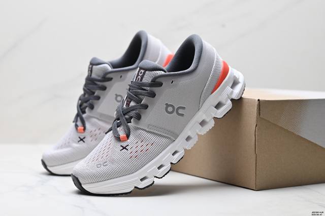 公司级昂跑On Running Cloud X 4克劳德X系列低帮轻量舒适多功能休闲运动鞋采用工程飞织网布组合再生聚酯纤维鞋面材质搭载独家隐藏速度中板 镂空Cl