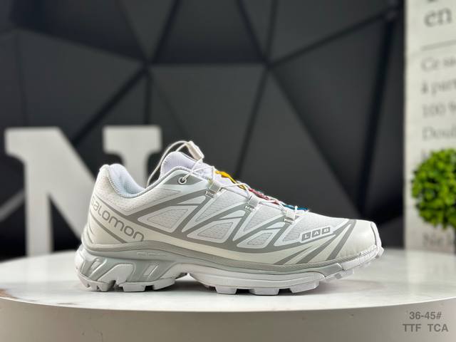 Salomon Xt-6 For Cotdxcosts 萨洛蒙 户外越野跑鞋 鞋面采用Sensifit贴合技术 全方位贴合包裹脚型 鞋跟部鞋底牵引设计 提供强大