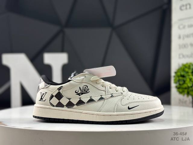 公司级带半码 耐克 Travis Scott X Fragment Design X Jordan Air Jordan 1 Low Og Sp “迪奥联名 多