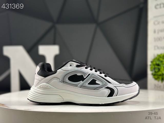 Dior 迪奥 B30网眼织物厚底系带休闲低帮运动鞋男女同款老爹鞋 尺码:如图所示 Atl Tja