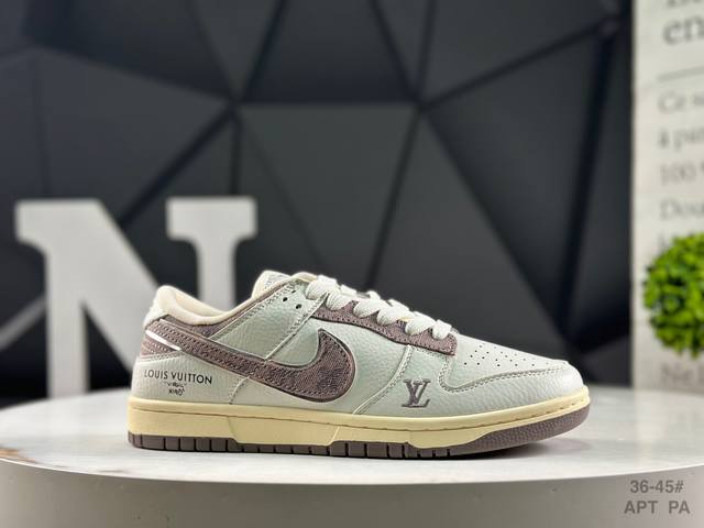 福利特价耐克 Nike Sb Dunk Low X Louis Vuitton 纯原大厂出品 极力推荐原装头层材料 独家版型蒸餾加工帶來的是更好的视觉和脚感体验