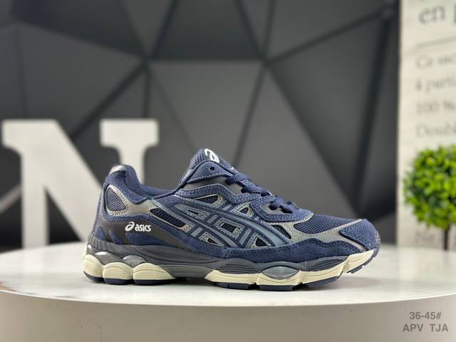 亚瑟士 Asics Gel-Nyc亚瑟士运动休闲透气专业跑鞋 鞋面采用反绒皮与网布拼接 透气舒适兼具休闲时尚 结合简明的配色 展现品牌的传承及引领复古流行的主题