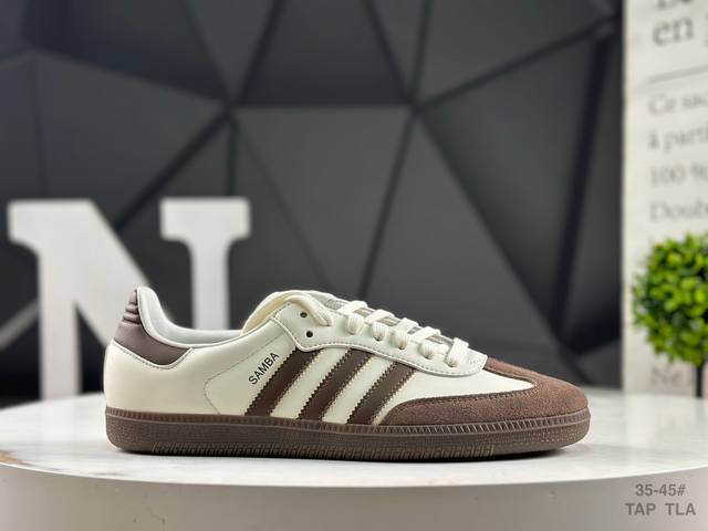 阿迪达斯 Adidas Originals Samba 桑巴舞系列阿迪达斯 三叶草 绅士德训足球风百搭低帮休闲运动板鞋货号:Ji1991尺码:35 36 36.