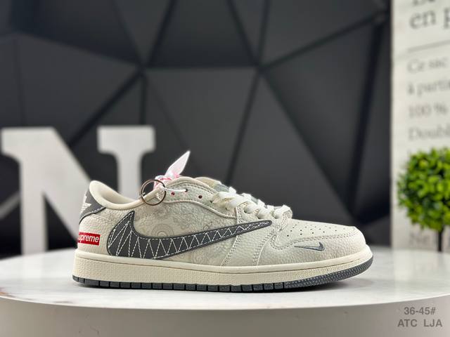 耐克 Travis Scott X Fragment Design X Air Jordan 1 Low Og Sp Aj1 乔1 低帮文化休闲板鞋#多方联名合