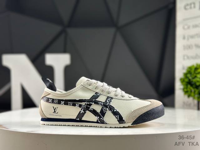 亚瑟士 Onitsuka Tiger Mexico 66 鬼冢虎 复古经典板鞋 市场王者选手 海外订单工厂P出品 原装全套纸板楦头开发 高密度双层组合中底板 根