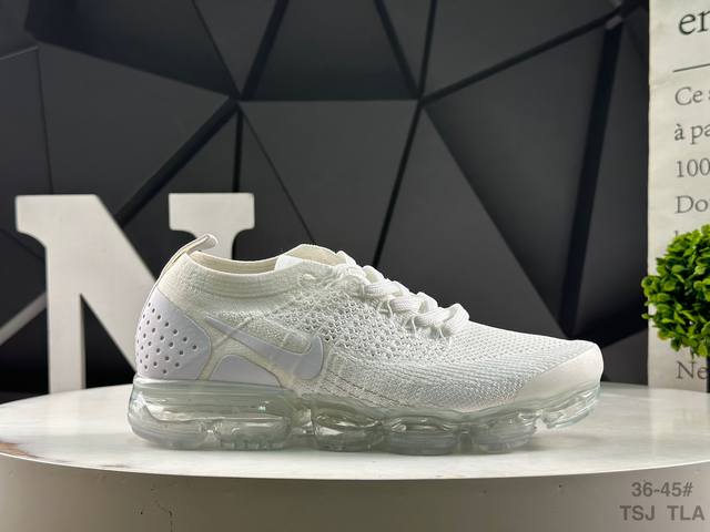 真标带半码 耐克 Nike Air Vapormax Flyknit 2.0 二大代气垫套脚绑带搭百慢跑鞋 进针口织台机打造挺坚鞋货号：942842- 尺码：3