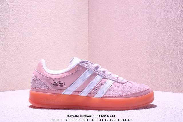 Ad Originals Gazelle Indoor End 三叶草休闲防滑耐磨低帮板鞋鞋头出色设计 塑就出众贴合感稳固的后跟贴合足部曲线设计软弹舒适 不易磨