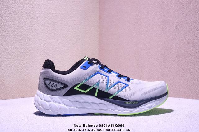 新百伦Nb New Balance W680系列超轻量化低帮休闲运动慢跑鞋 Fresh Foam X 成分 为日常穿着者或休闲跑步者提出了一种明显柔和的主张这款