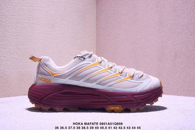 公司级Hoka Mafate Speed Three 2玛法特 超轻厚底轻量山地跑步鞋滚动平衡科技和适度的脚后跟倾斜角度 可平稳步伐体验和柔软的脚感 鞋面采用了