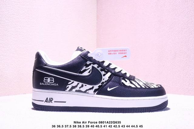 海外爆款限量发售！公司级Nike Air Force 1 '07 Low “巴黎世家联名 雪山米白黑”空军一号 低帮 运动鞋 休闲鞋 折边针车 工艺难度大 原楦