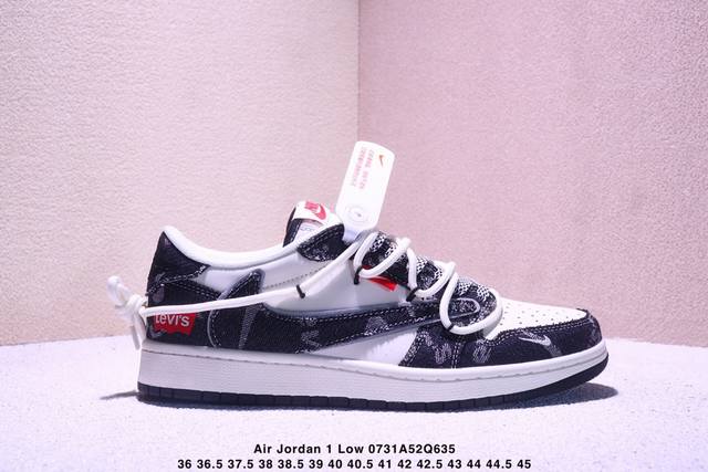 海外爆款限量发售！公司级 Travis Scott X Fragment Design X Jordan Air Jordan 1 Low Og Sp 李维斯联