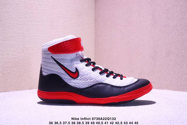 公司级Nike Inflict 网布 减震防滑耐磨 耐克 高帮 专业训练鞋透气网布有助于在激烈的练习和艰难的比赛中保持凉爽 包覆鞋底的橡胶在各个角度为您提供抓地