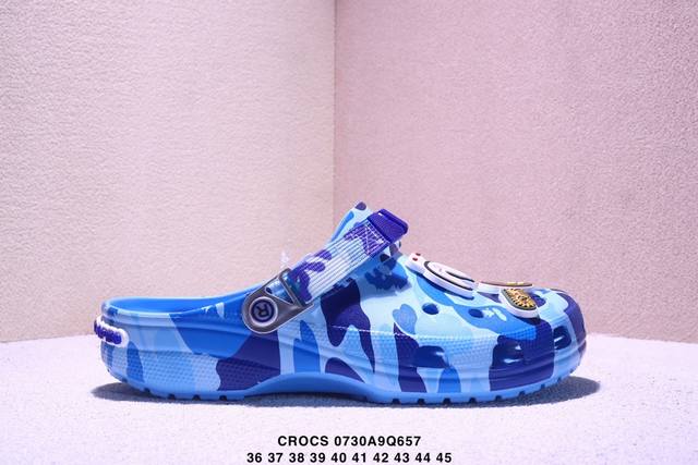 Crocs 卡骆驰 男女鞋原环保材料，采用高工艺Eva一次爆炸鞋底模美国休闲鞋履品牌 卡骆驰联名日本里原宿潮流品牌A Bathing Ape安逸猿Bape X