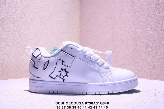街头装品牌 Dcshoecousa时尚鞋子男女鞋休闲板鞋低帮圆头百搭 琉凤大底耐磨滑板鞋皮质运动舒适Bmx板鞋Dc鞋型经典百搭，低帮系带设计，皮革鞋面，装饰品牌