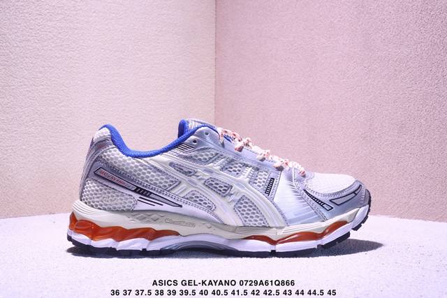 Asics 亚瑟士 透气网眼鞋面配合部分合成革材质 采用全新Ahar+橡胶材质,更加耐磨日本专业跑鞋品牌 Asics 亚瑟士 Gel-Kayano 12户外越野