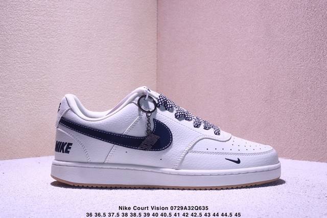 海外限量发售！公司级Nike Court Vision 1 Low 低帮 板鞋 “Nike联名 蓝勾生胶” 运动鞋 休闲鞋 折边针车 工艺难度大 原楦头原纸板