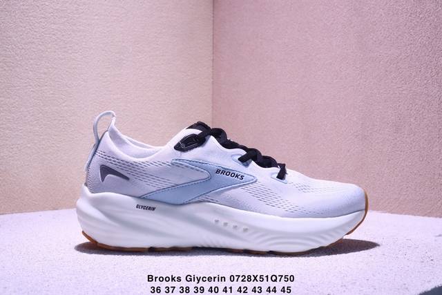 外贸热款专供 Brooks 布鲁克斯 Giycerin 22 甘油22代 网面运动鞋 1104451D002 官方售K+ 超临界Q弹大底 正确鞋底带钢印 平台专