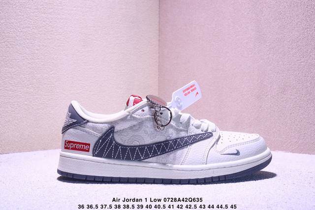 海外爆款限量发售！Travis Scott X Fragment Design X Jordan Air Jordan 1 Low Og Sp “Supreme