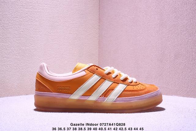 Bad Bunny X Adidas Originals Gazelle Indoor 三叶草休闲防滑耐磨低帮板鞋 Js5050 尺码：36-45 半 。Xm0
