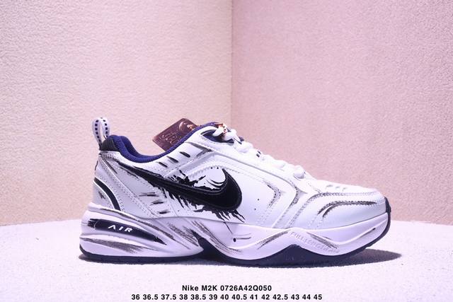 公司级Nike M2K ‘Diy’定制 Tekno耐克复古潮流百搭休闲运动旅游老爹鞋原楦原档案开发独立一次发泡轻量高回弹私模货号:415445-102尺码:36
